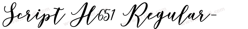 Script H651 Regular字体转换